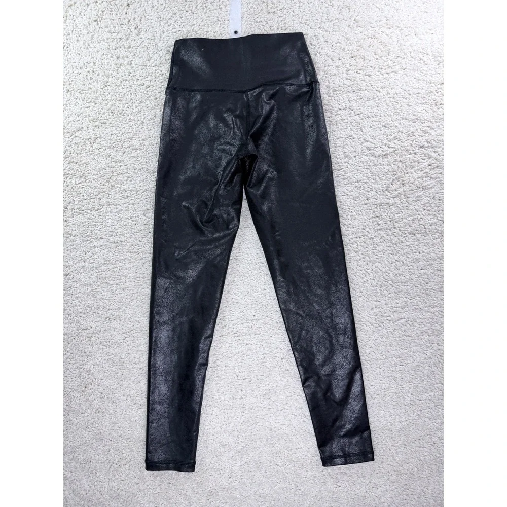 OFFLINE by Aerie Leggings Womens Medium Black Excellent‎ Cracked Foil High Waist